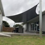 A waterproof shade sail in NZ using our DriZ fabric