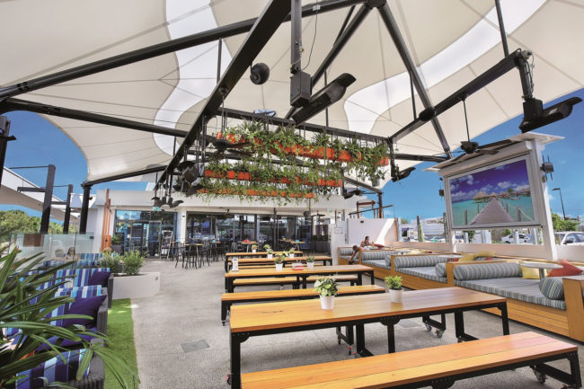 Mehler Textiles used for Coolum Beach Hotel Architectural Shade Structure