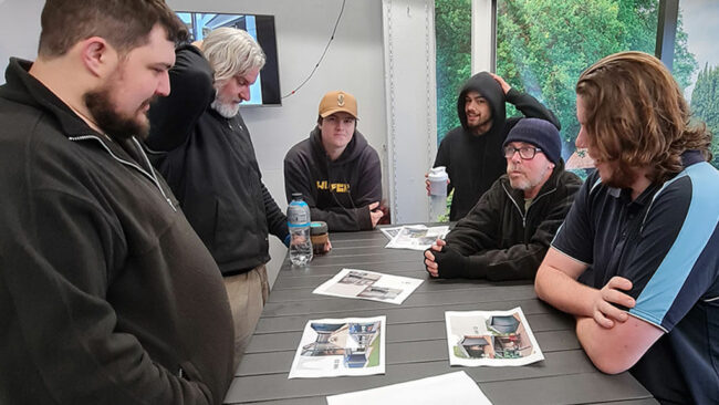Our team judging the 'Win a Weber BBQ' photo competition