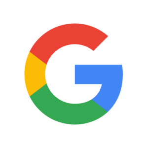 Google logo multicolour G icon on white background