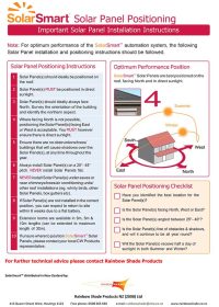 SolarSmart™ Solar Panel Positioning Instructions